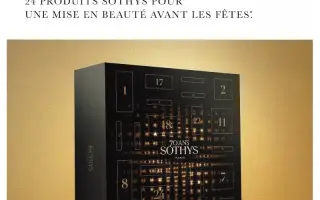 nouveau calendrier de l'avent Sothys